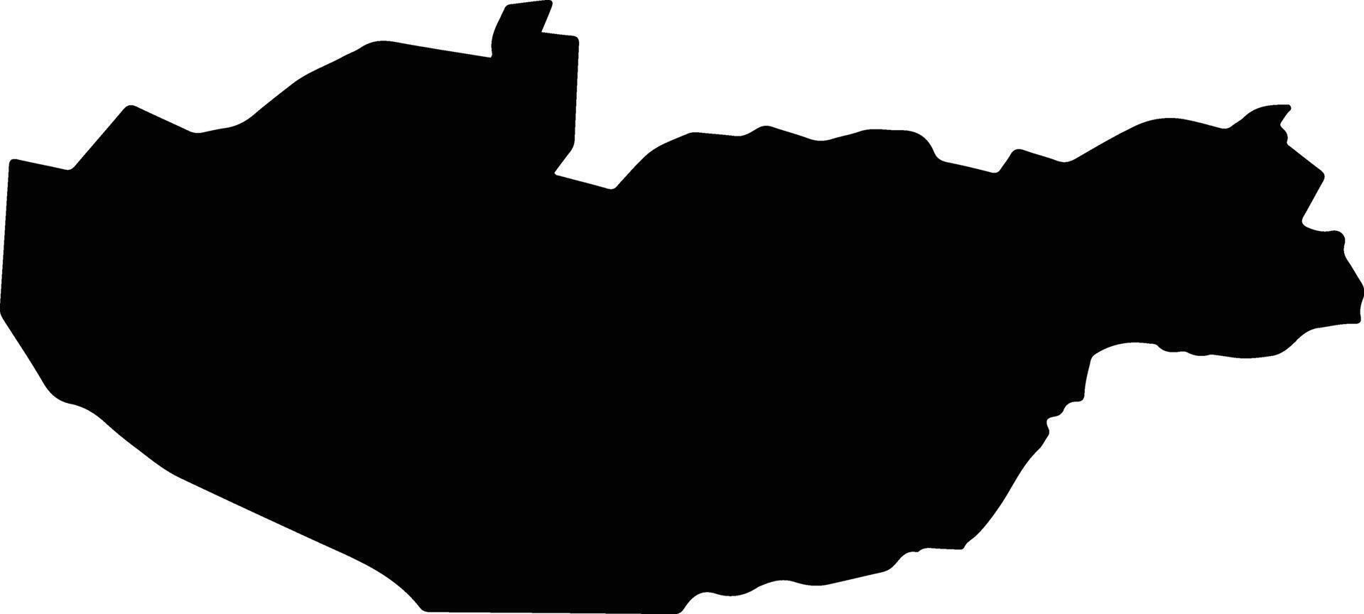 Csenger Hungary silhouette map vector