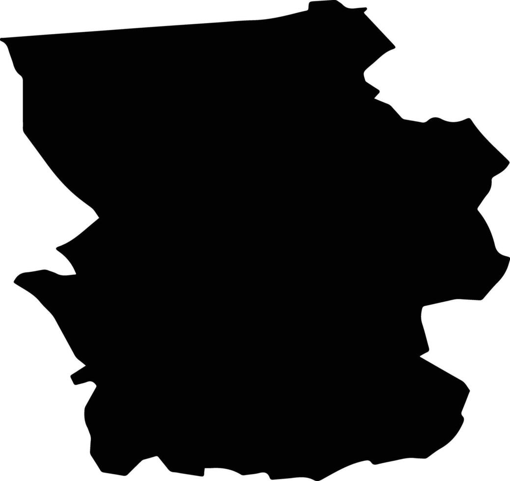 Csorna Hungary silhouette map vector