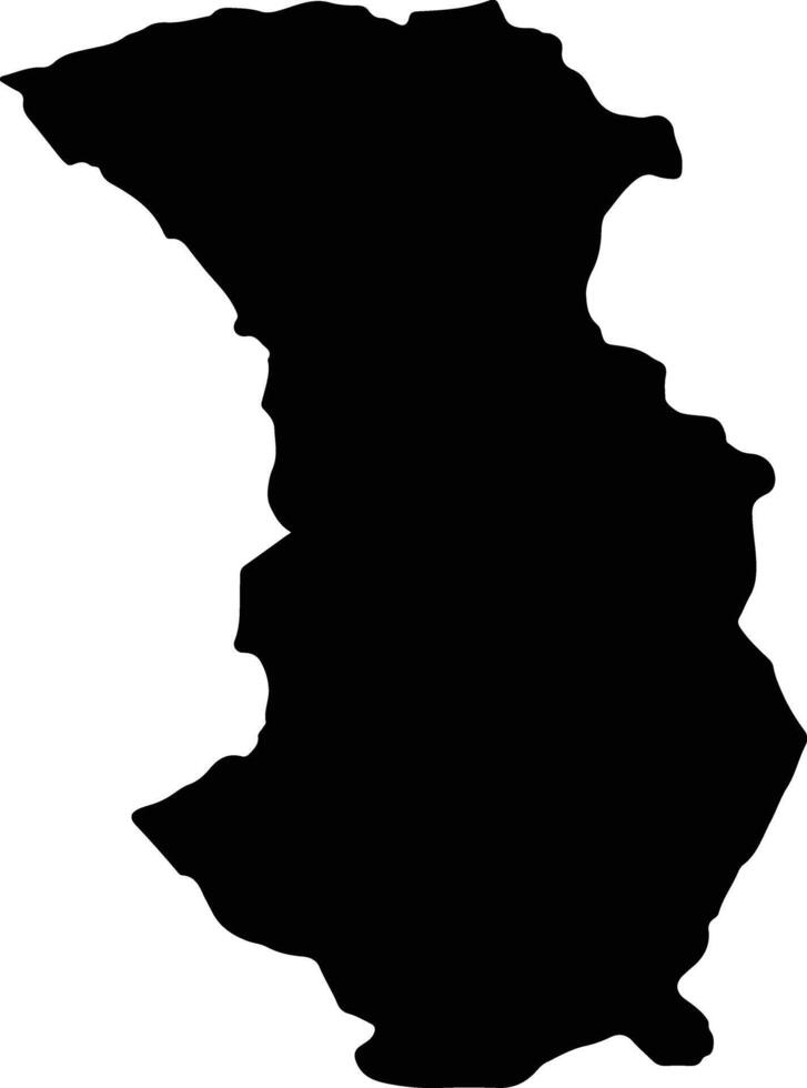 Cubal Angola silhouette map vector