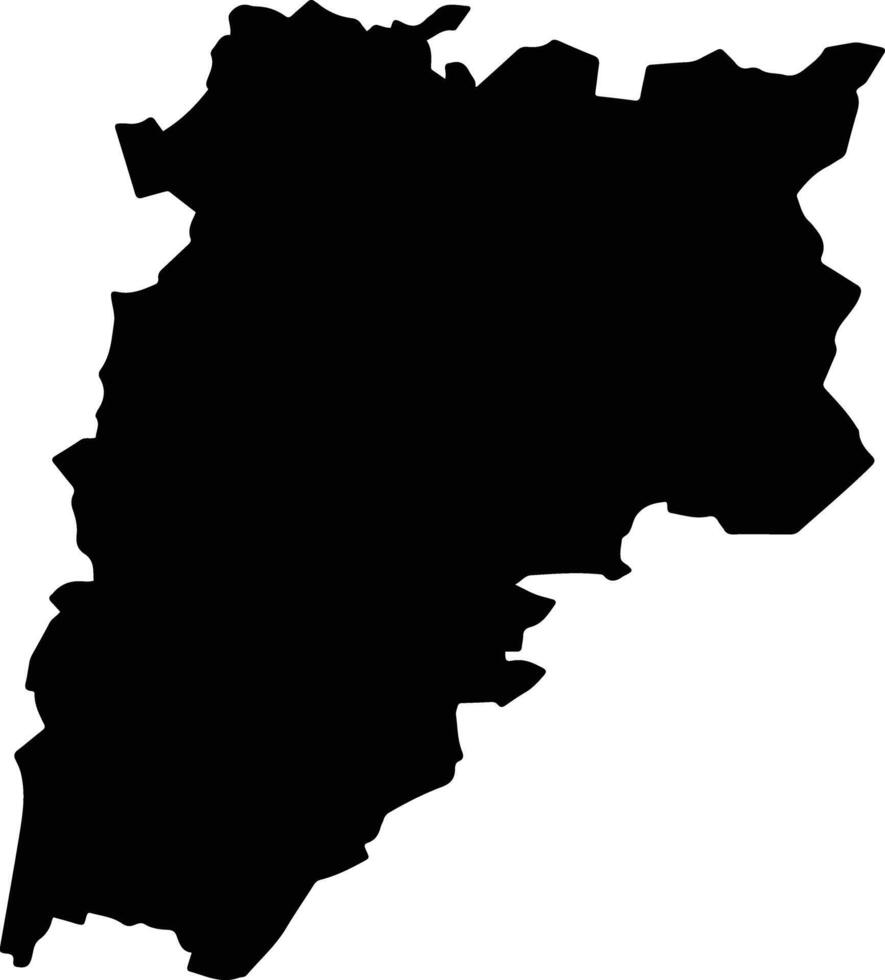 Cuautepec de Hinojosa Mexico silhouette map vector