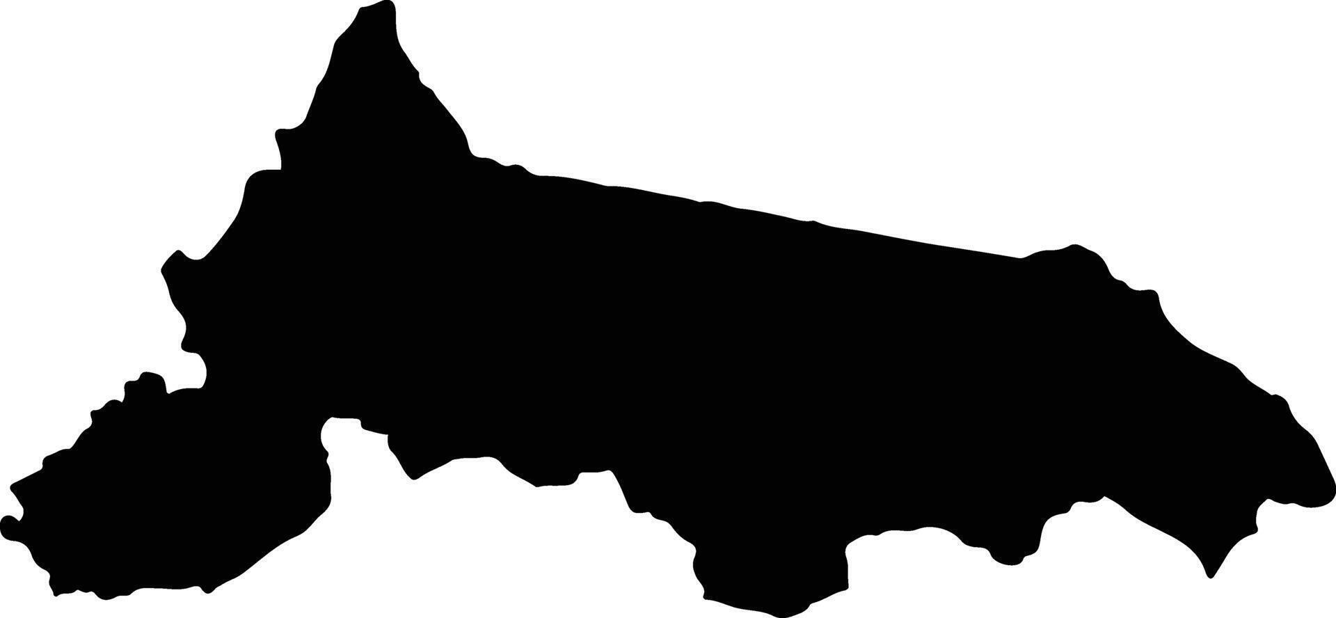 Cubarral Colombia silhouette map vector