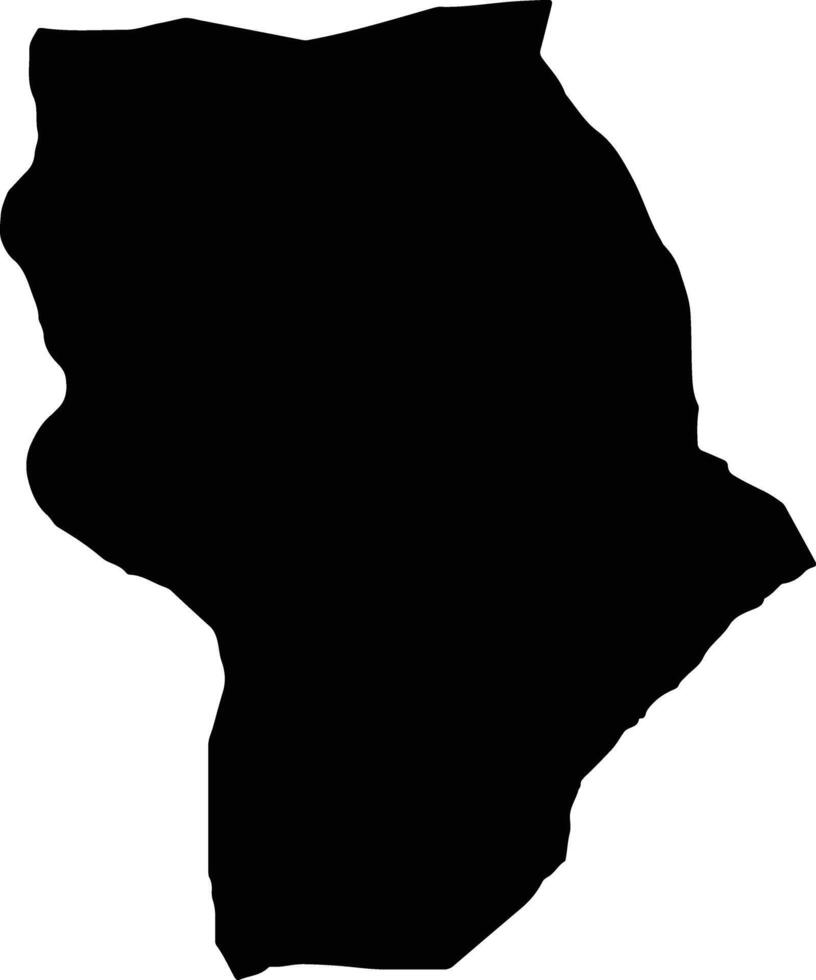 Cuimba Angola silhouette map vector