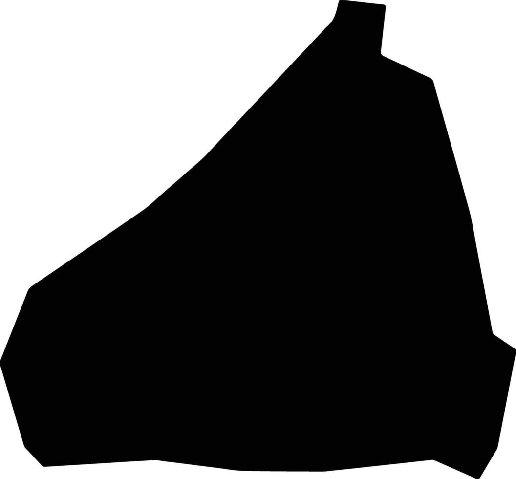Cumberland Jamaica silhouette map vector