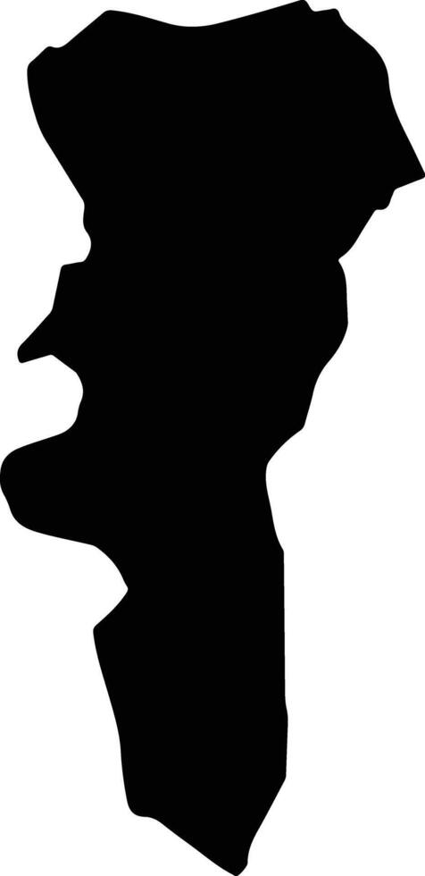 Curatoe Hill Jamaica silhouette map vector