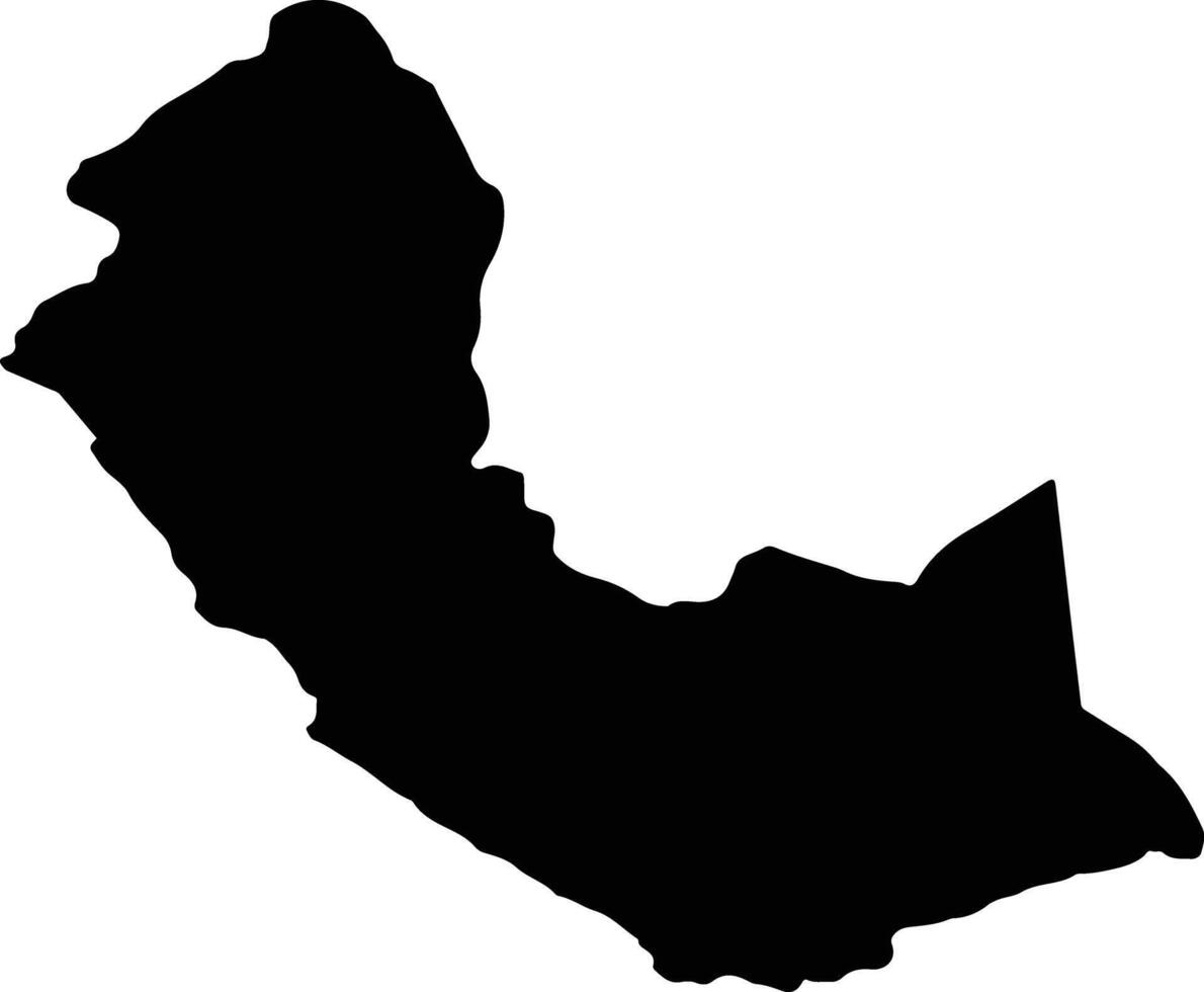 Curoca Angola silhouette map vector