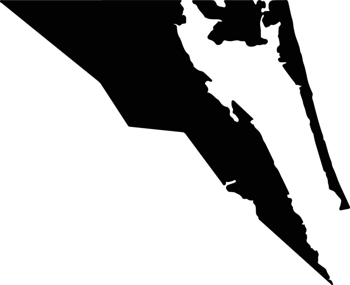 Currituck United States silhouette map vector