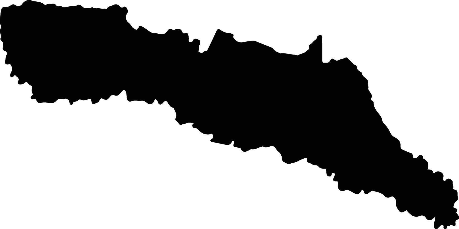 Cuyabeno Ecuador silhouette map vector