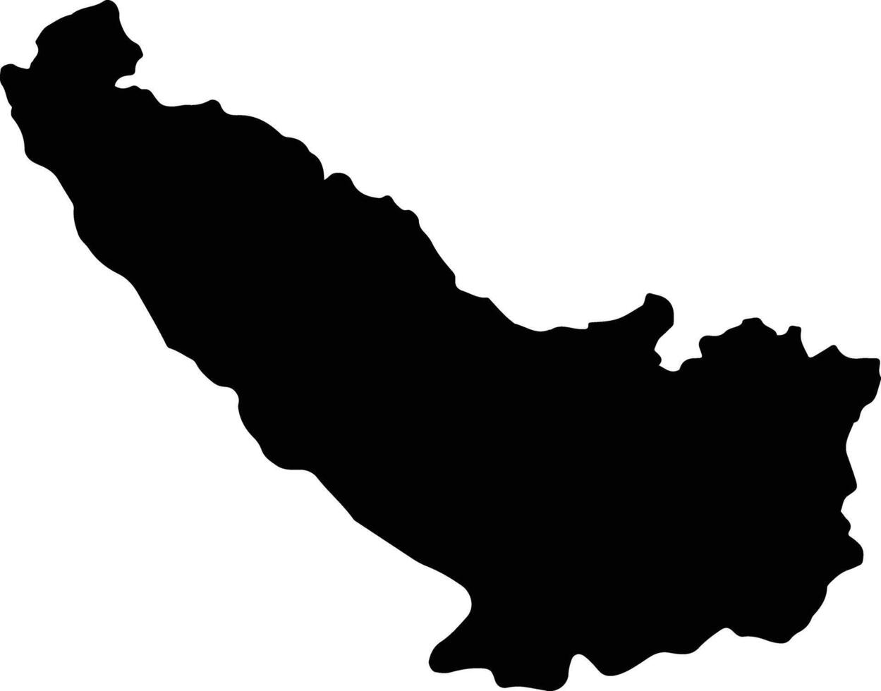 Da Bac Vietnam silhouette map vector