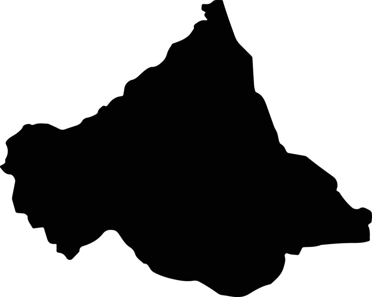 Da Huoai Vietnam silhouette map vector