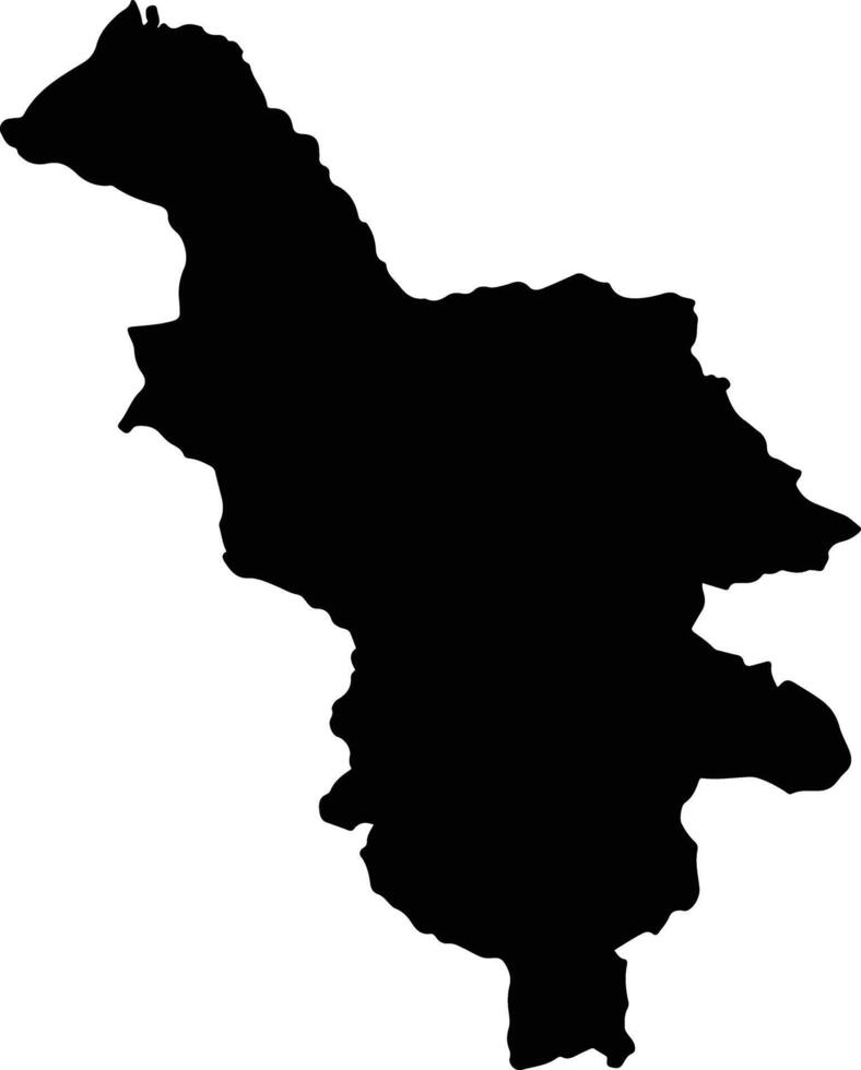 Da Krong Vietnam silhouette map vector