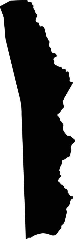Dabajuro Venezuela silhouette map vector