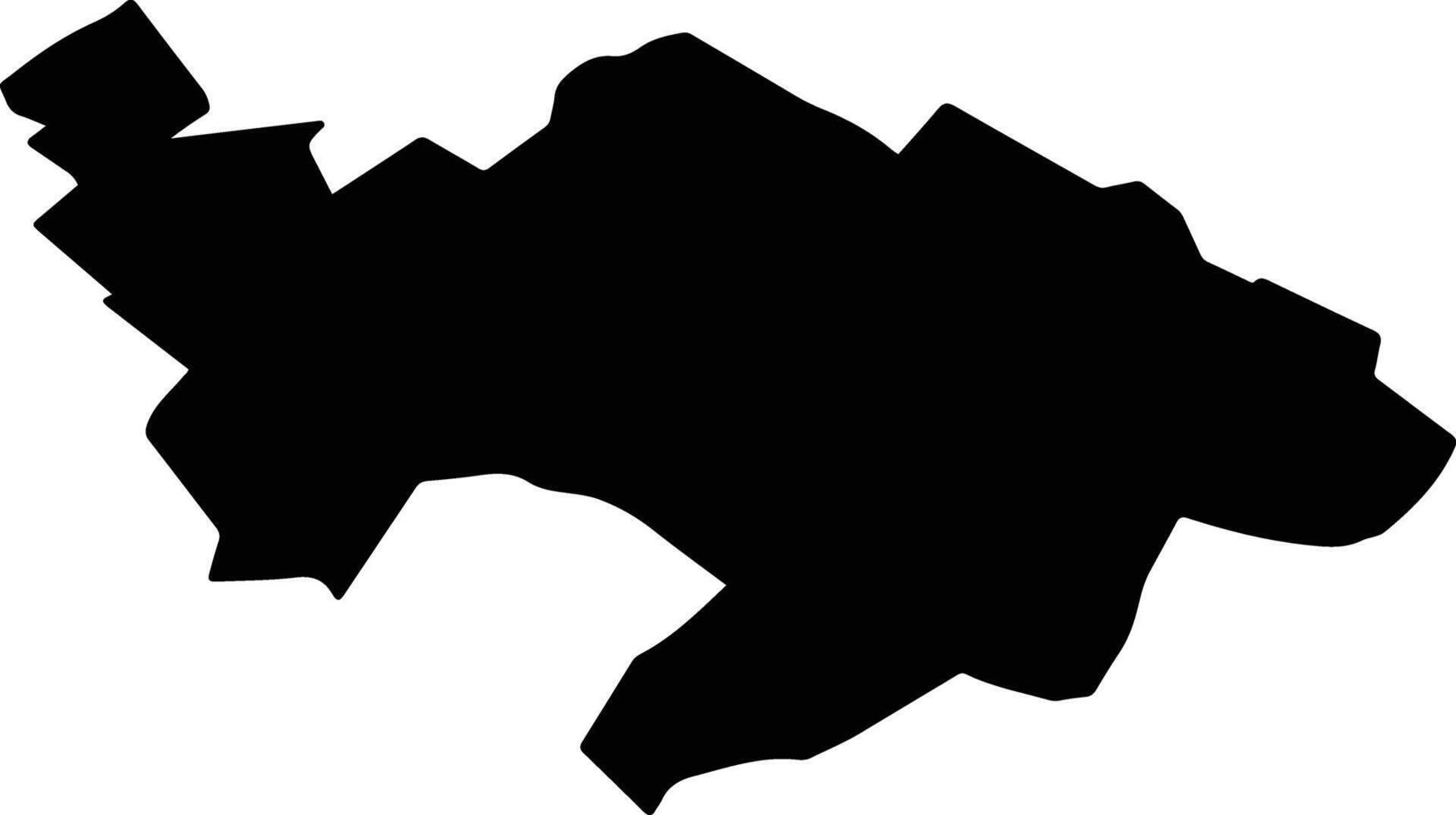 Dabas Hungary silhouette map vector