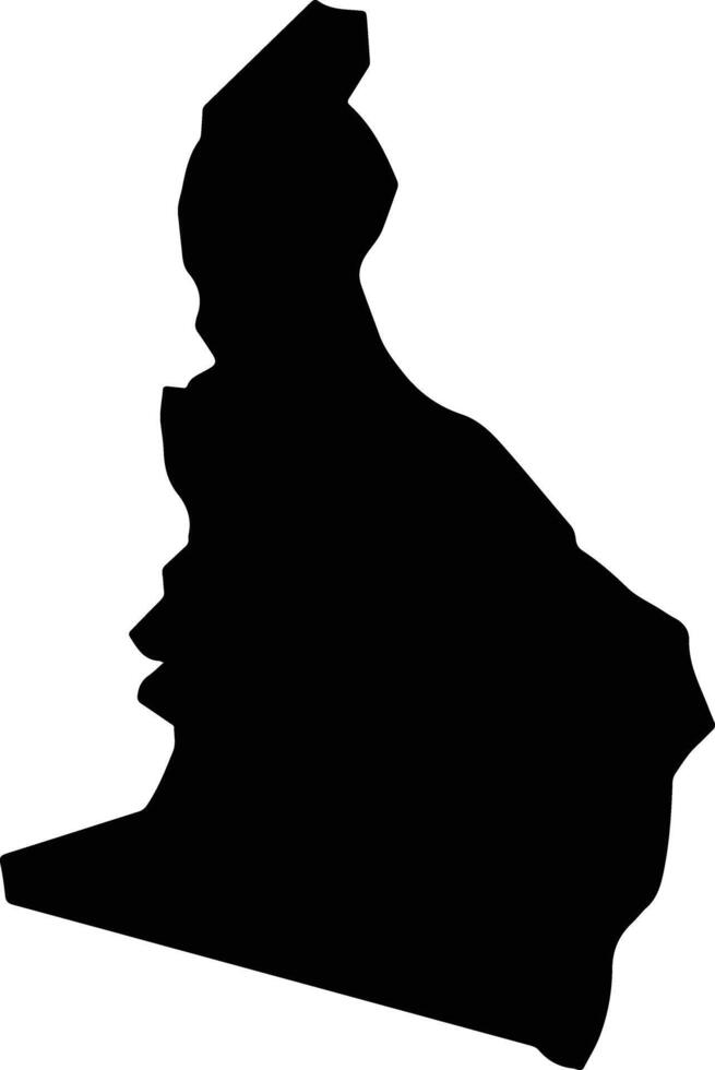 Daban Saint Lucia silhouette map vector