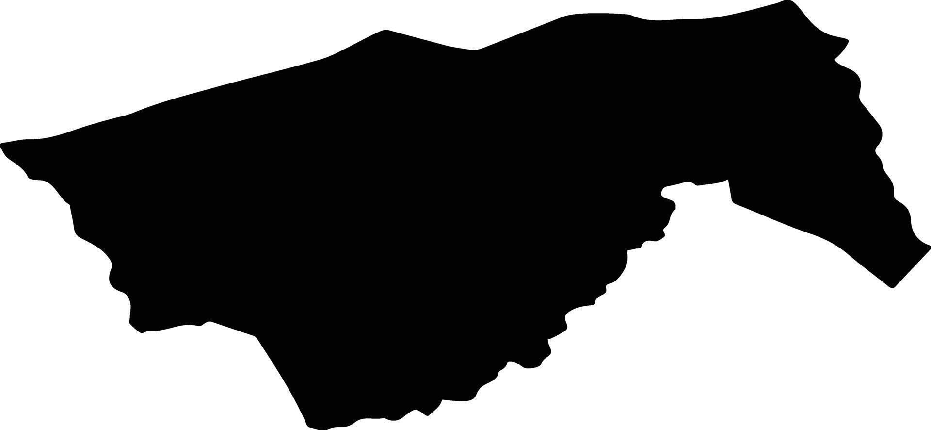 Dadal Mongolia silhouette map vector