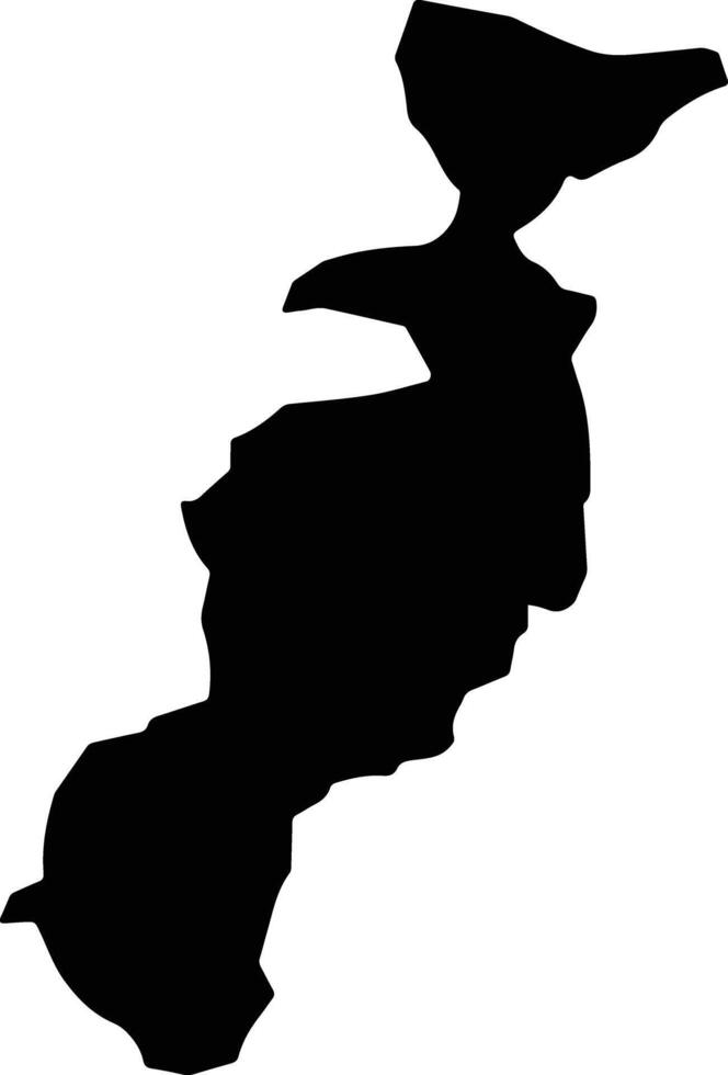 Dagala Bhutan silhouette map vector