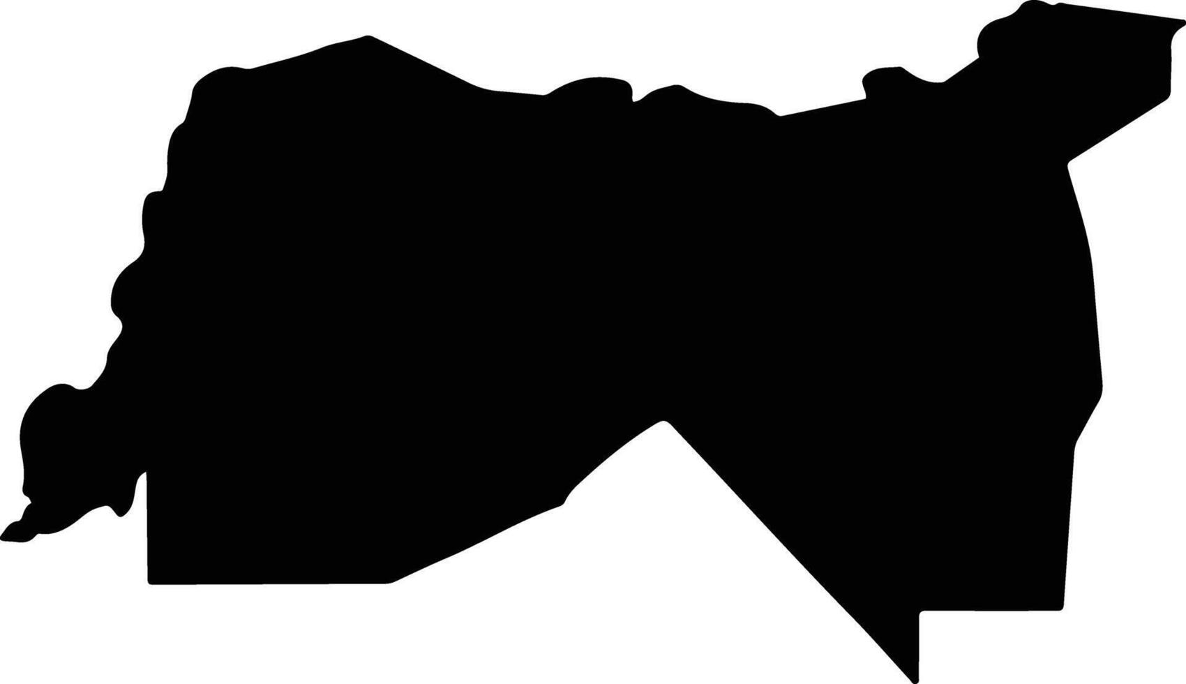 Dagana Senegal silhouette map vector