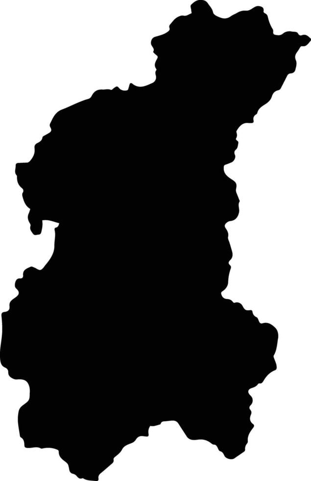 Dak Ha Vietnam silhouette map vector