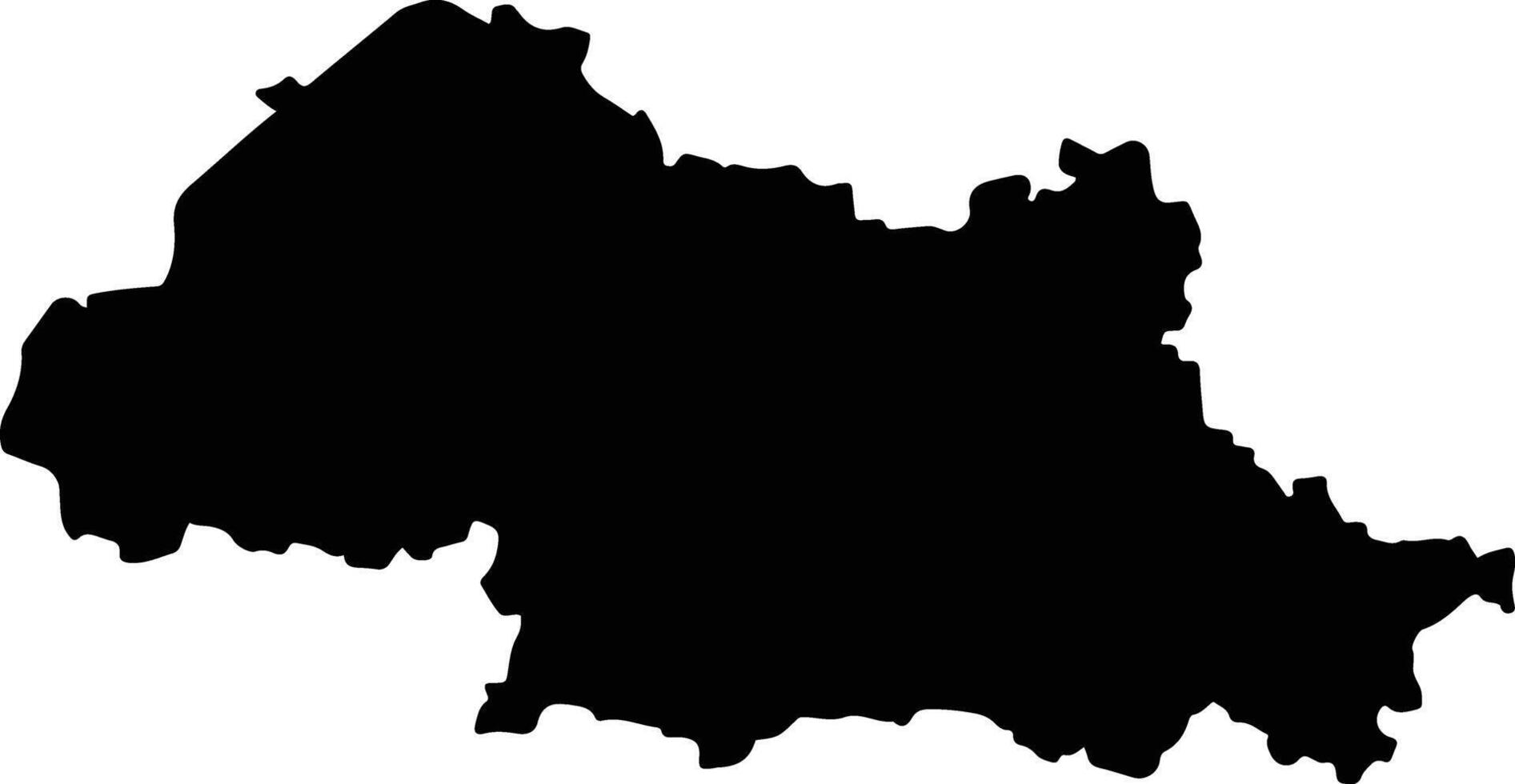 Dakshin Dinajpur India silhouette map vector