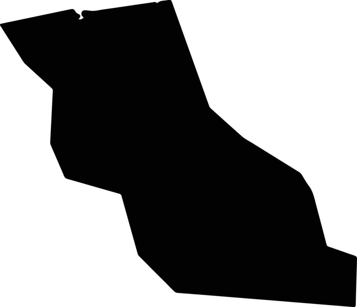 Dalat Malaysia silhouette map vector