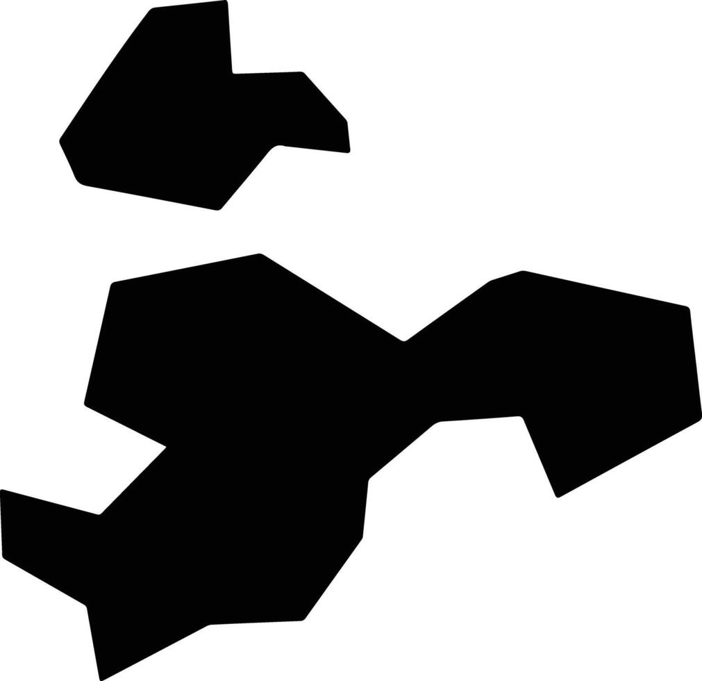 Dalseong gun South Korea silhouette map vector