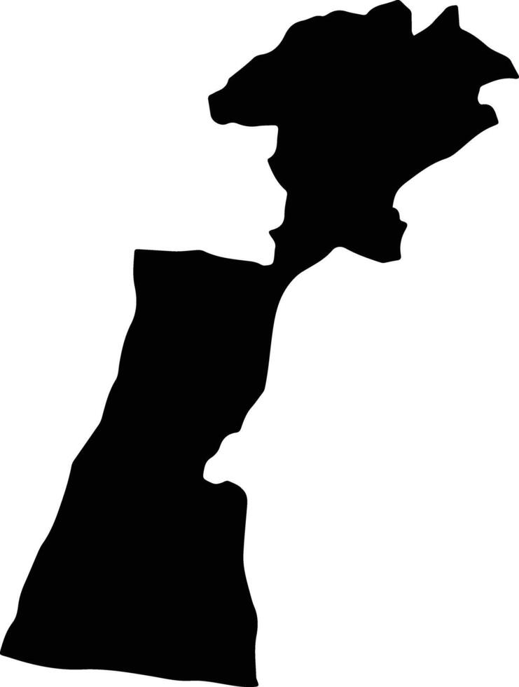 Daman Afghanistan silhouette map vector
