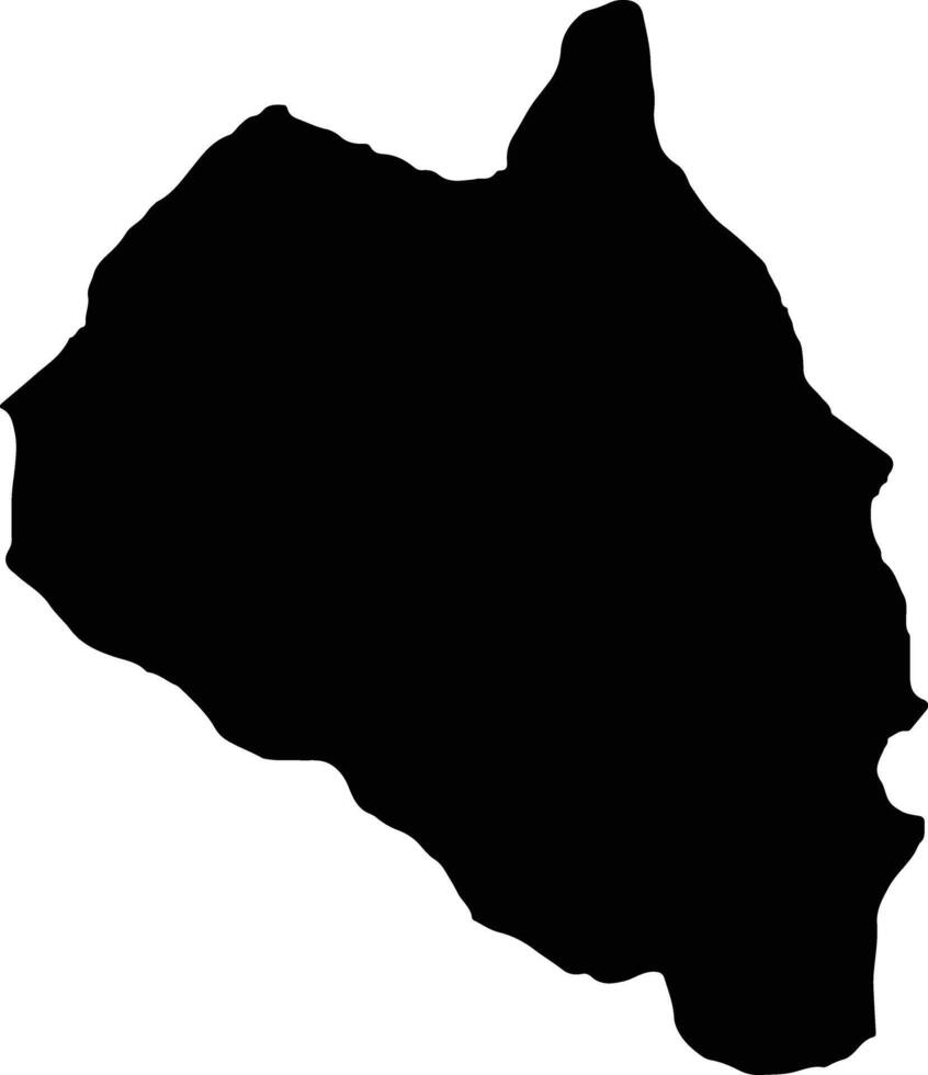 Damba Angola silhouette map vector