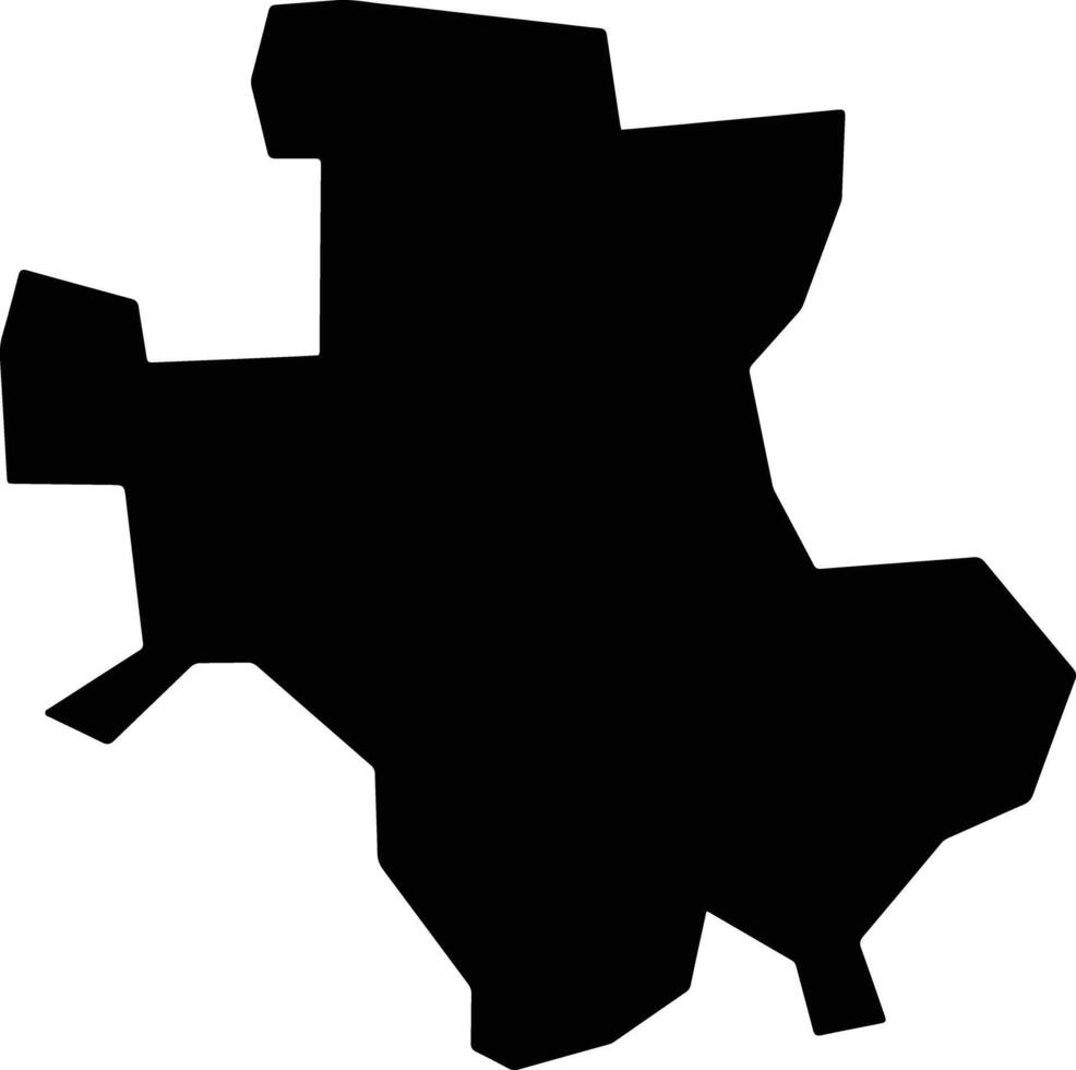 Dambatta Nigeria silhouette map vector