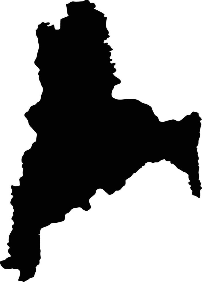 Dan Sai Thailand silhouette map vector