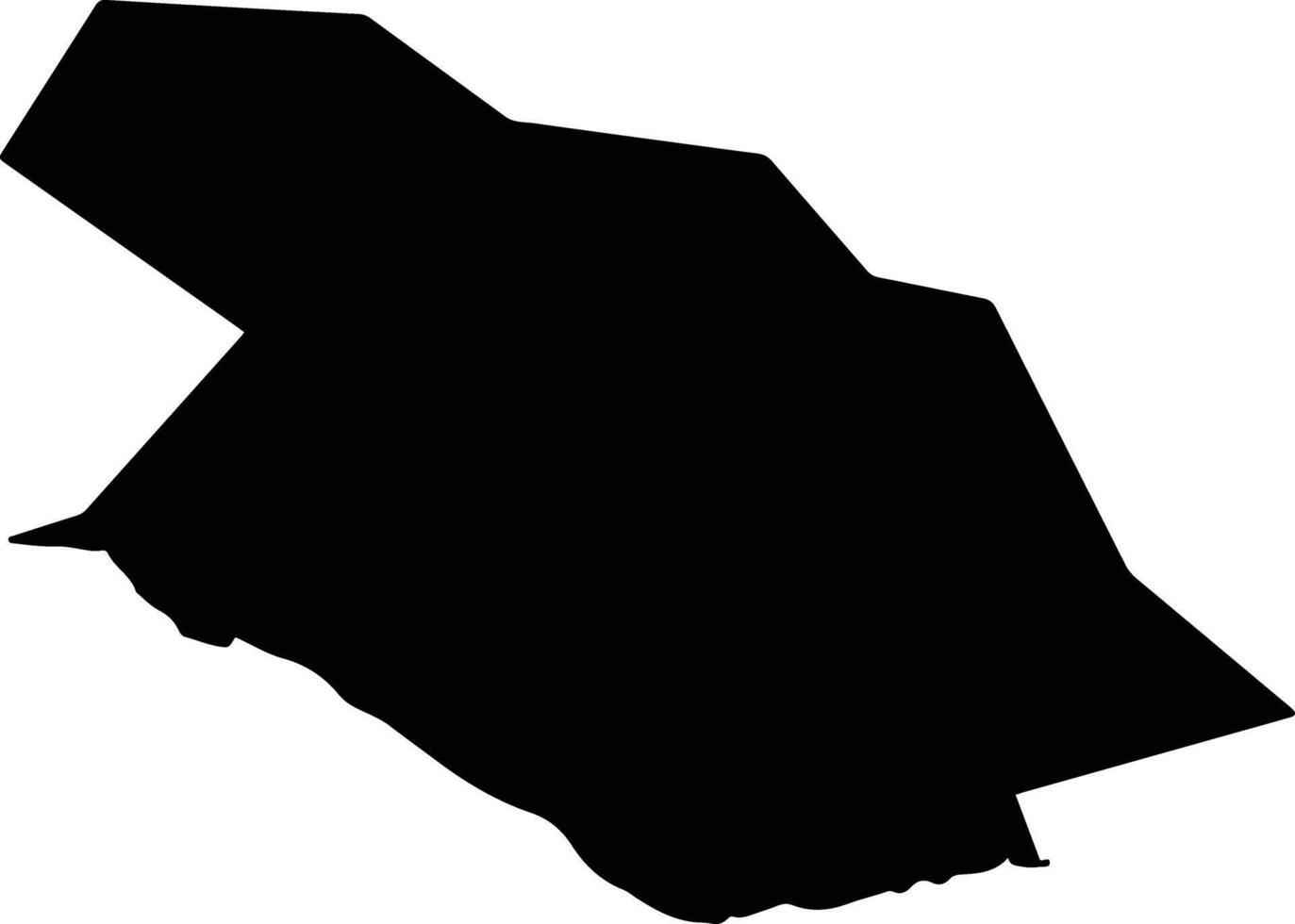 Dang Nepal silhouette map vector
