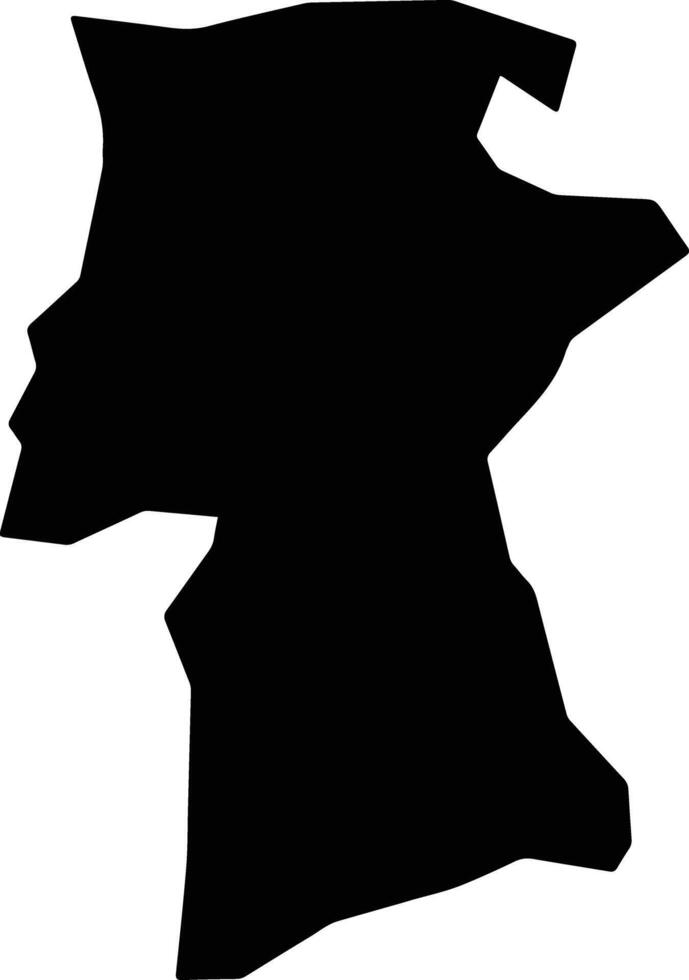 Danghara District Tajikistan silhouette map vector