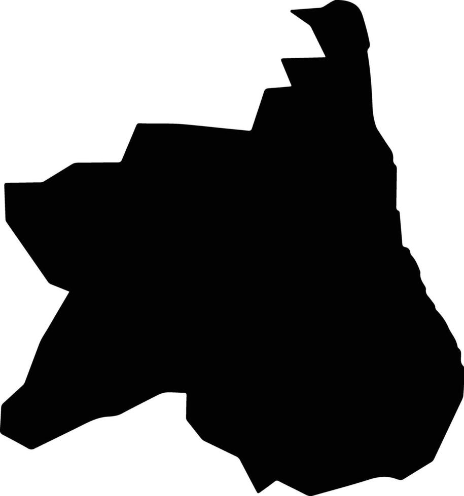 Dangriga Belize silhouette map vector
