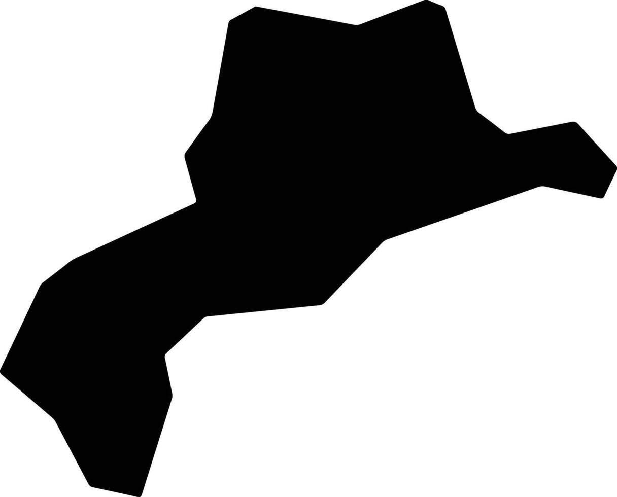 Dangxiongxian China silhouette map vector