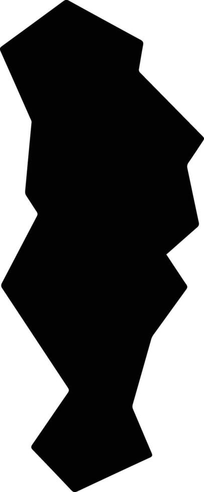 Daochengxian China silhouette map vector