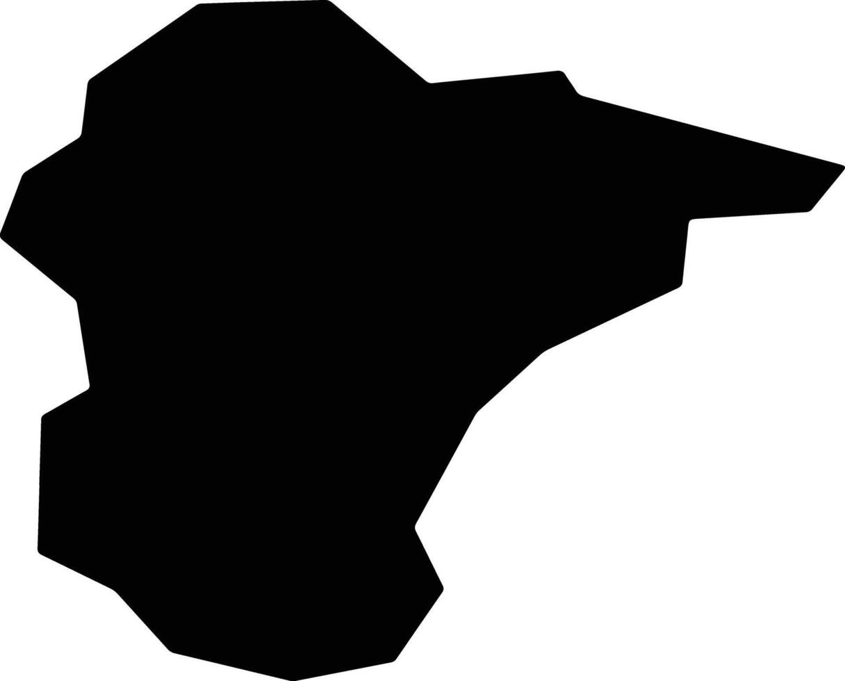 Danyang gun South Korea silhouette map vector