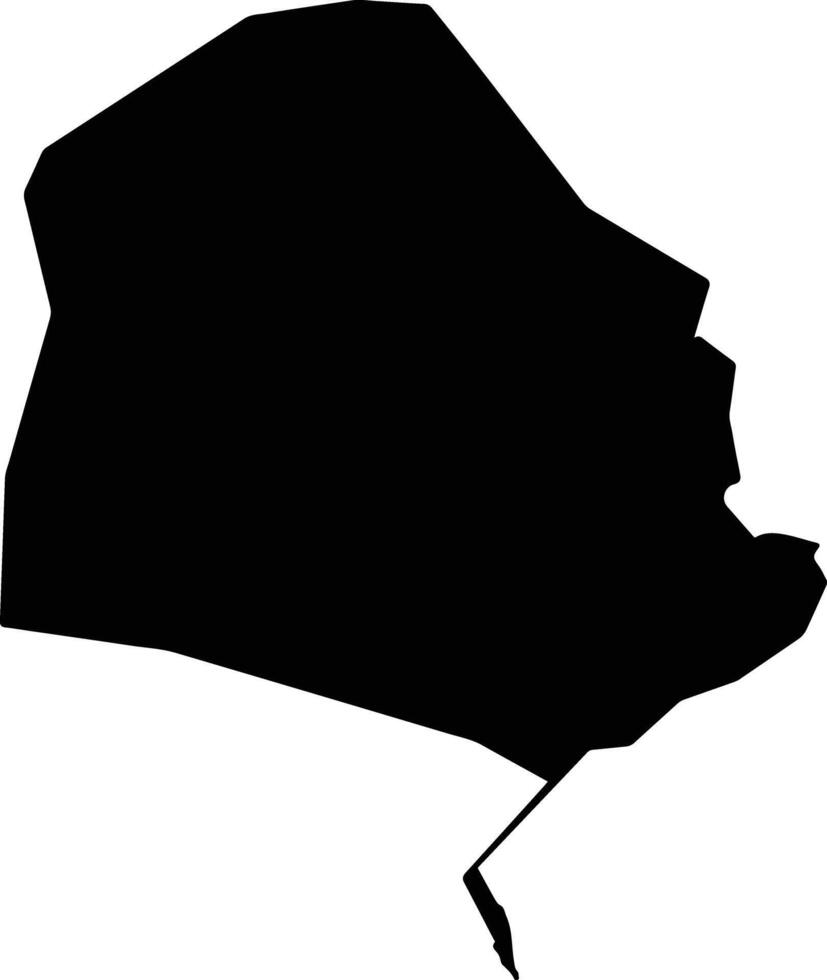 Dar Tama Chad silhouette map vector