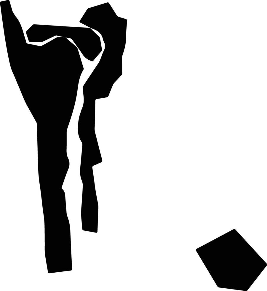 Daraw Egypt silhouette map vector