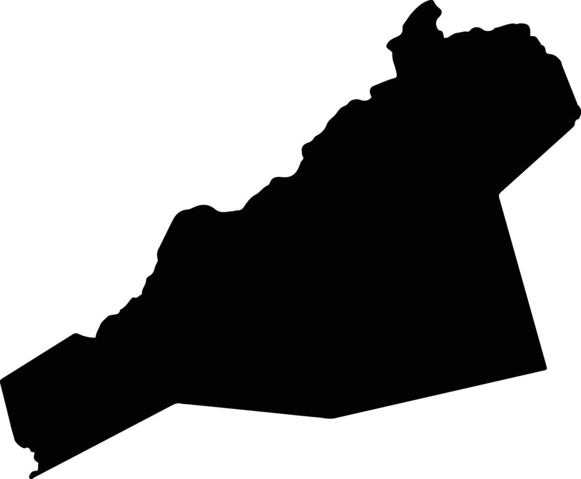 Darchula Nepal silhouette map vector