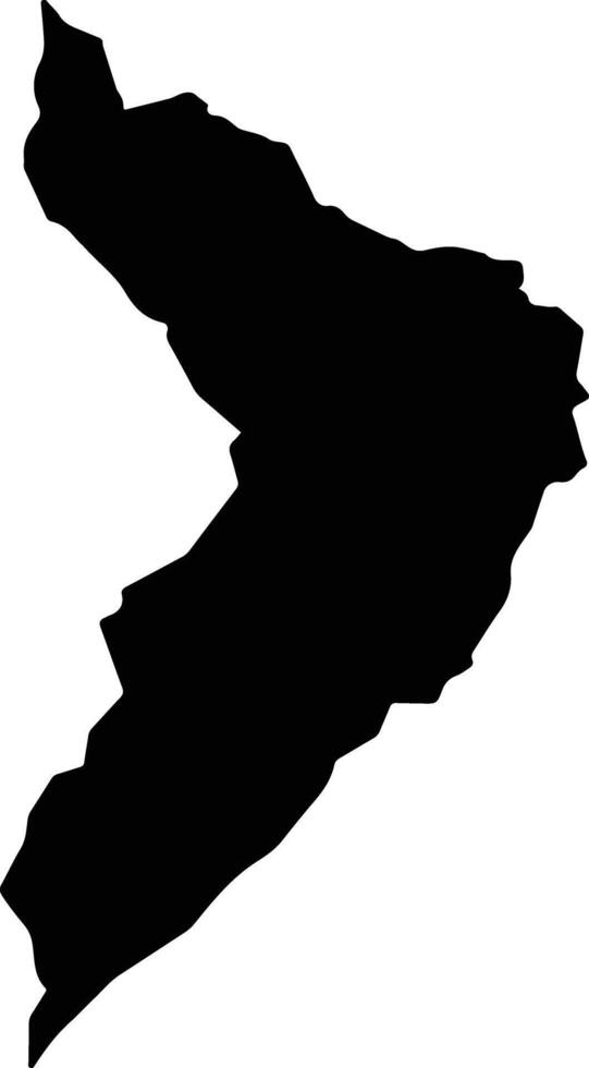 Darwazbala Afghanistan silhouette map vector