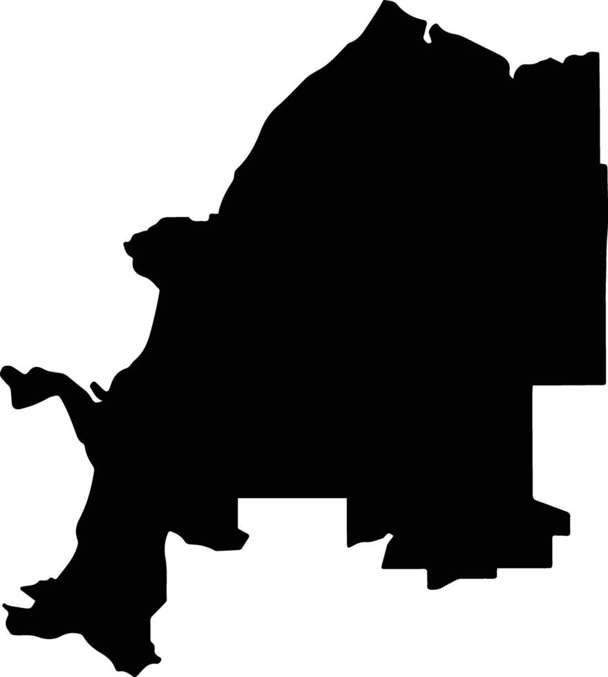 Darwin Australia silhouette map vector