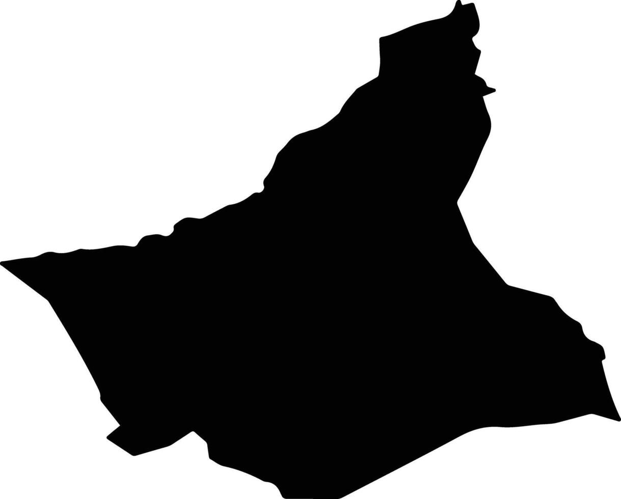 Dashinchilen Mongolia silhouette map vector