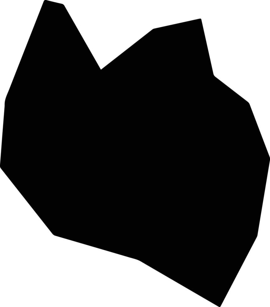 Dassa Zoume Benin silhouette map vector