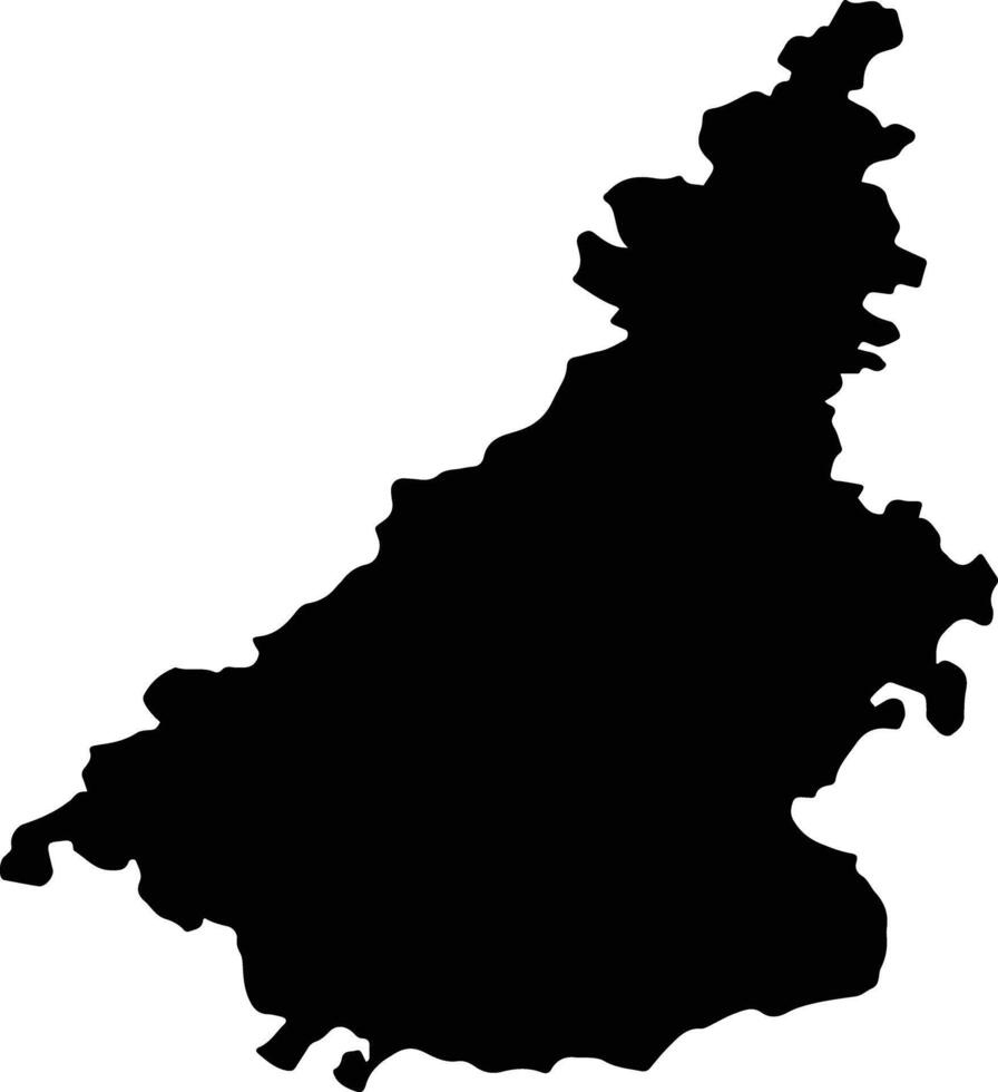 Datia India silhouette map vector
