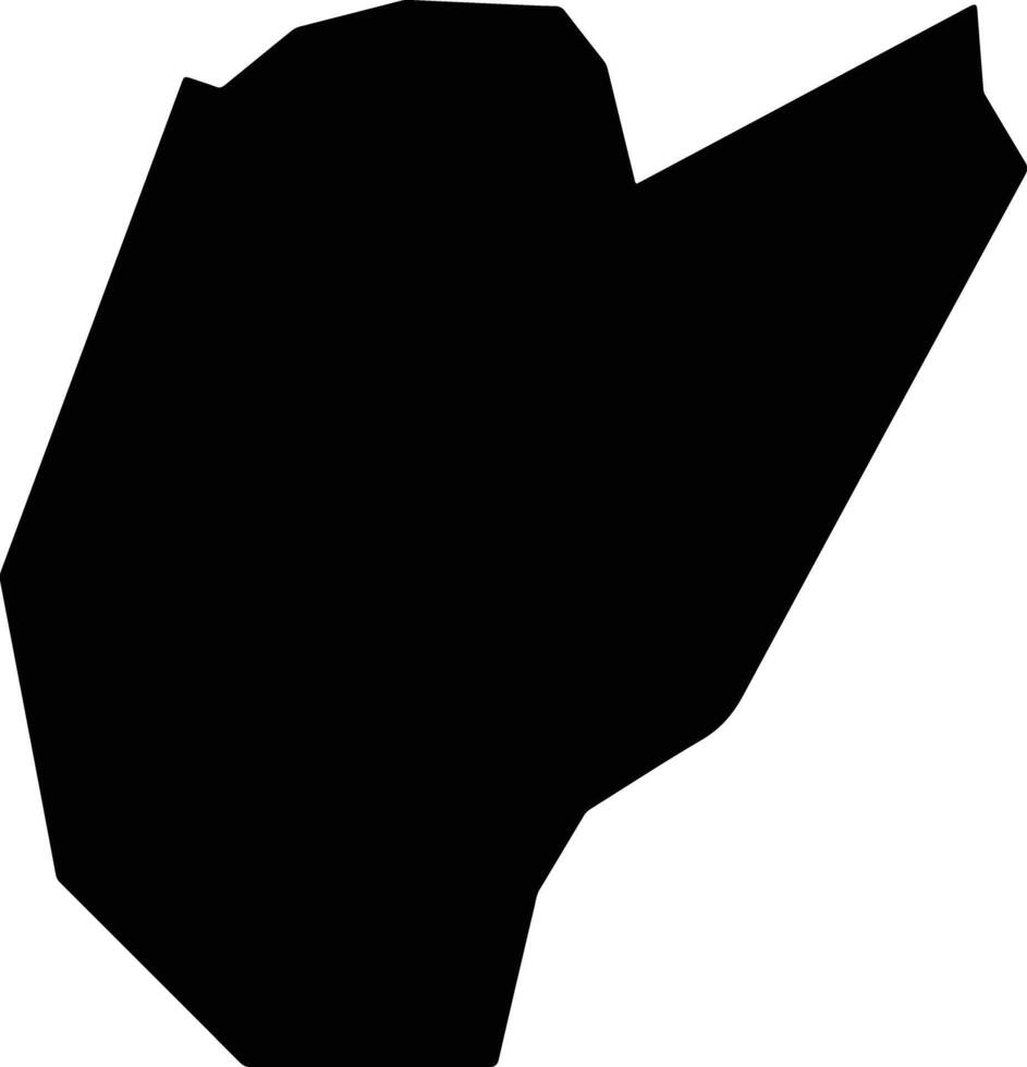 Daulo District Papua New Guinea silhouette map vector