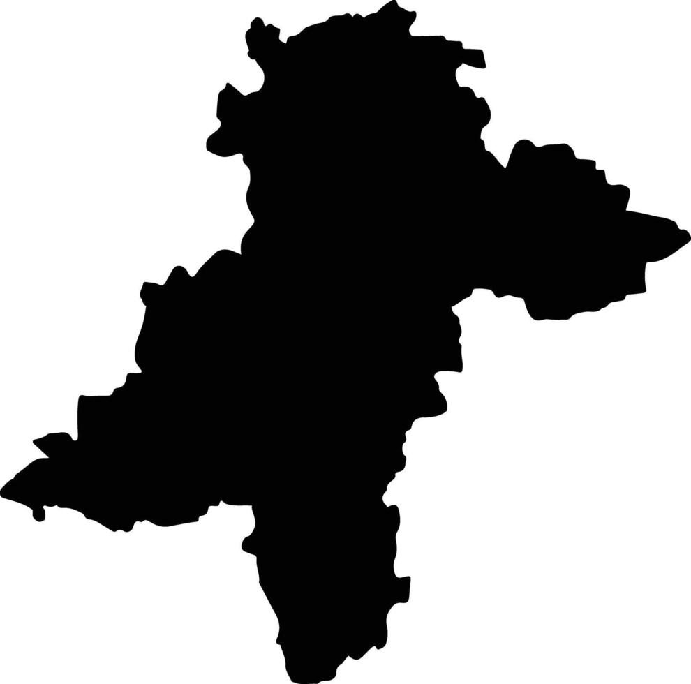 Davanagere India silhouette map vector