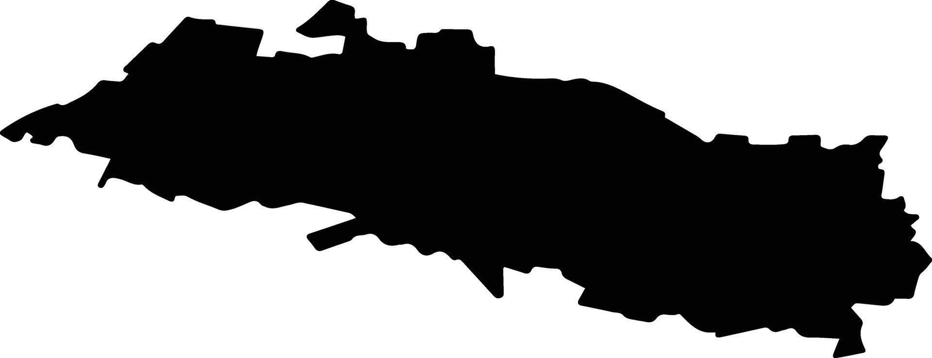 Davlekanovsky District Russia silhouette map vector