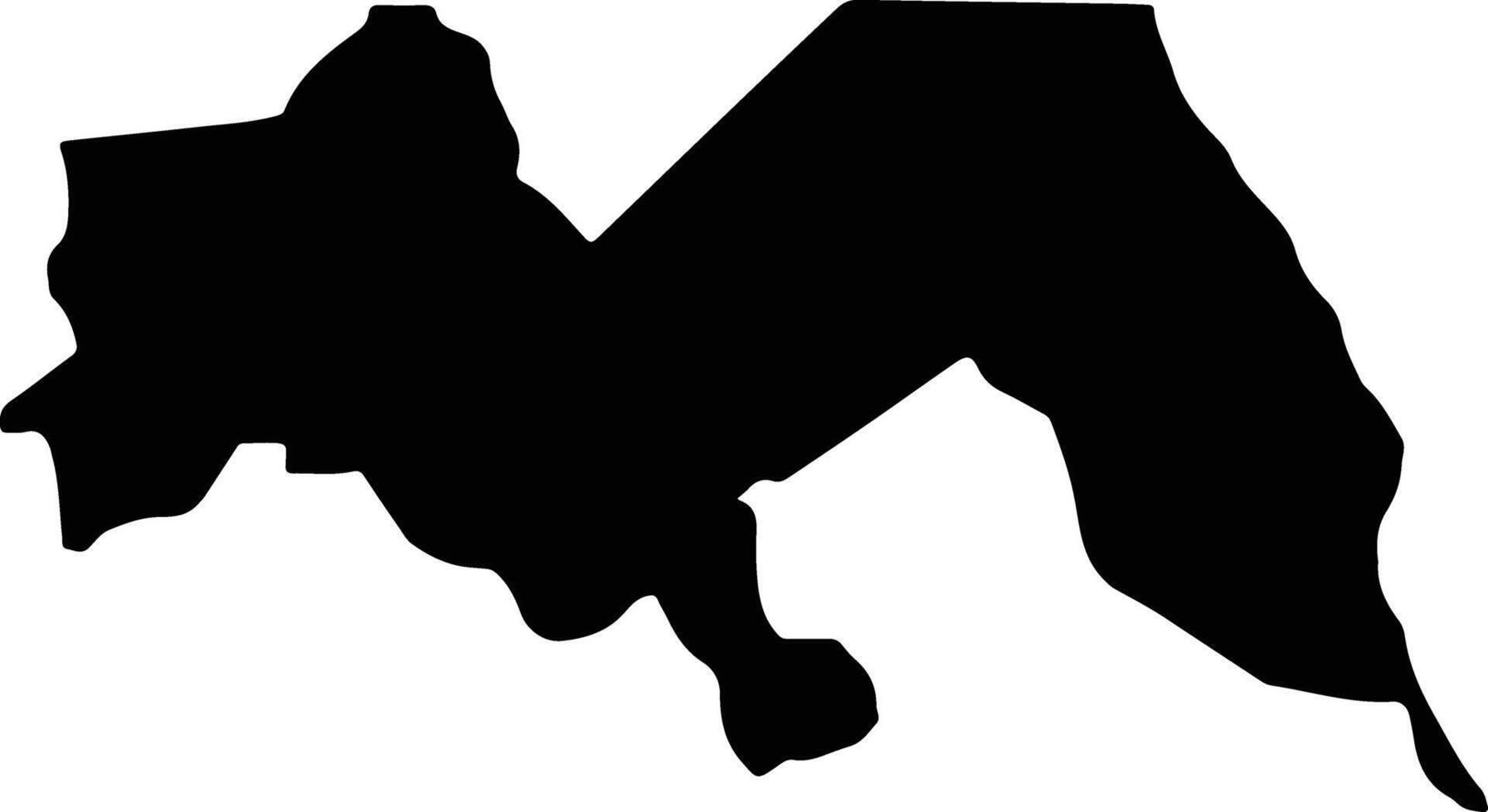 Dawkins Jamaica silhouette map vector