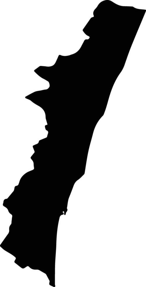 Dawu Taiwan silhouette map vector