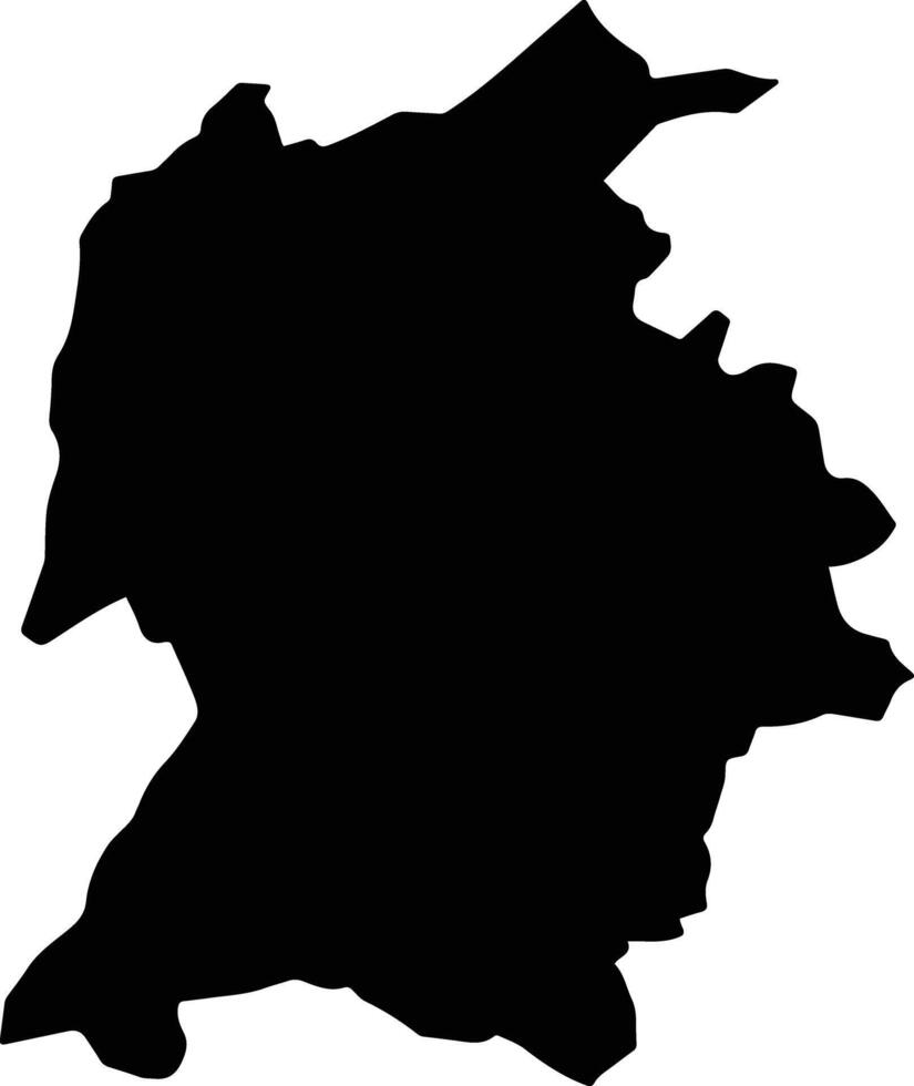 Daxi District Taiwan silhouette map vector
