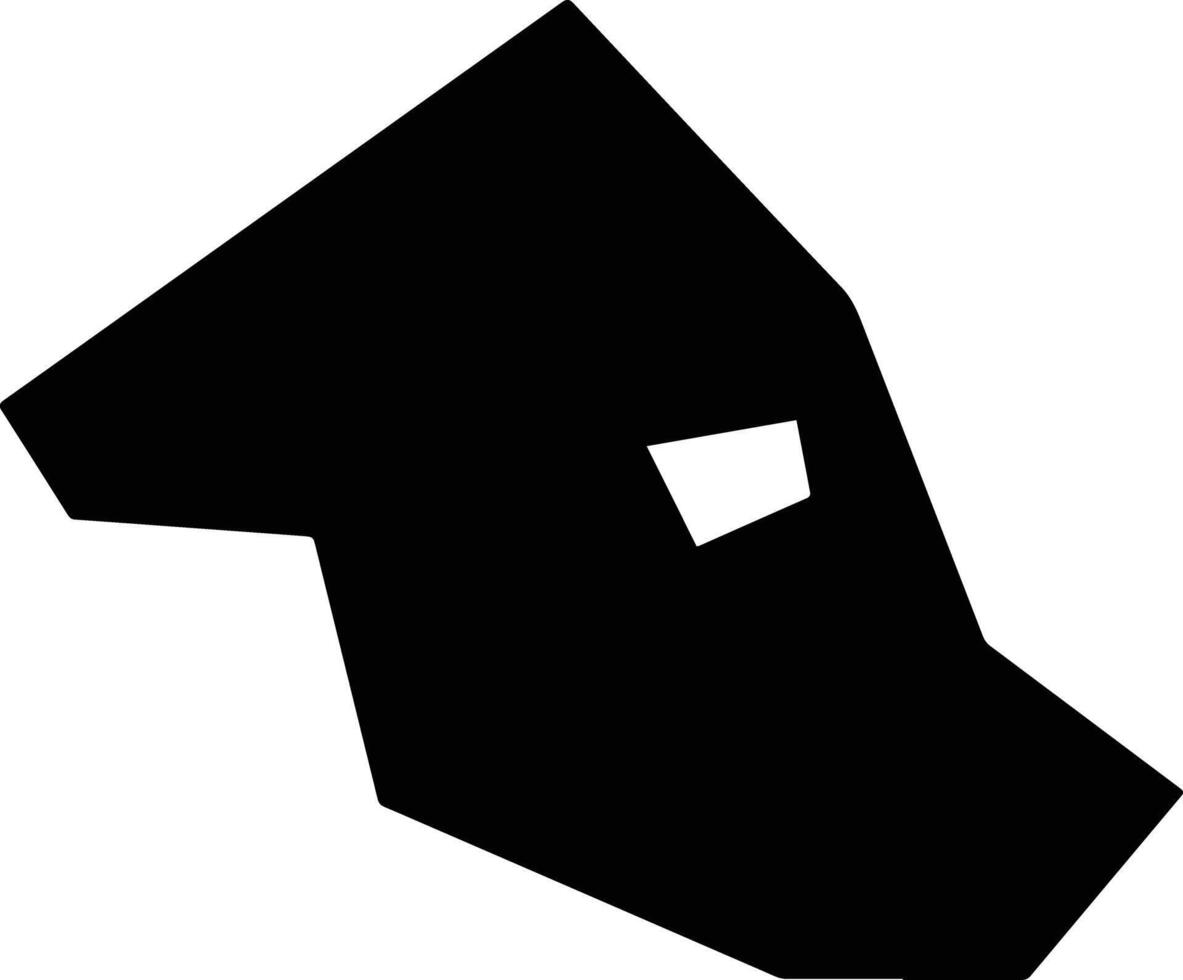 Daxian China silhouette map vector