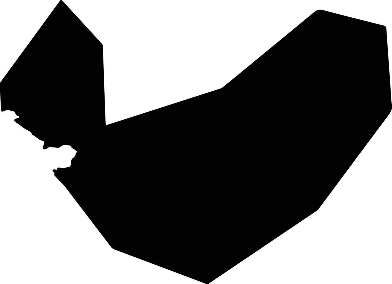 Daxinxian China silhouette map vector